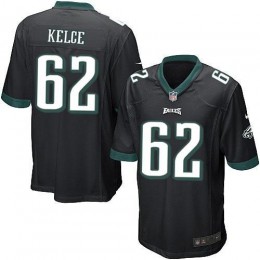 Eagles #62 Jason Kelce Black Alternate Youth Stitched NFL New Elite Jersey