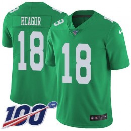 Philadelphia Eagles #18 Jalen Reagor Green Youth Stitched NFL Limited Rush 100th Season Jersey