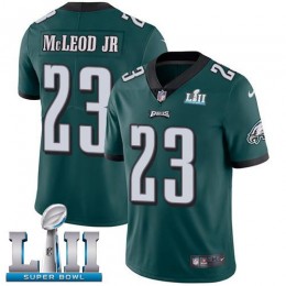 Philadelphia Eagles #23 Rodney McLeod Jr Midnight Green Team Color Super Bowl LII Youth Stitched NFL Vapor Untouchable Limited Jersey