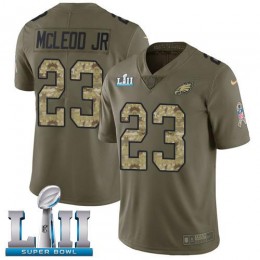Philadelphia Eagles #23 Rodney McLeod Jr Olive/Camo Super Bowl LII Youth Stitched NFL Limited 2017 Salute to Service Jersey