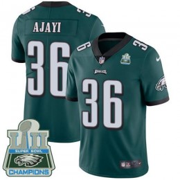 Philadelphia Eagles #36 Jay Ajayi Midnight Green Team Color Super Bowl LII Champions Youth Stitched NFL Vapor Untouchable Limited Jersey
