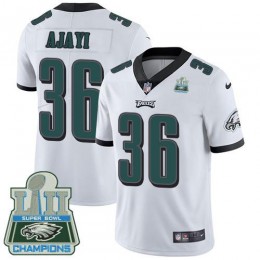 Philadelphia Eagles #36 Jay Ajayi White Super Bowl LII Champions Youth Stitched NFL Vapor Untouchable Limited Jersey