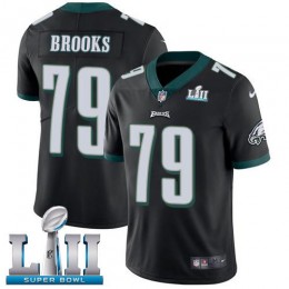 Philadelphia Eagles #79 Brandon Brooks Black Alternate Super Bowl LII Youth Stitched NFL Vapor Untouchable Limited Jersey