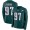 Philadelphia Eagles #97 Malik Jackson Midnight Green Team Color Youth Stitched NFL Limited Therma Long Sleeve Jersey