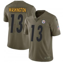 Pittsburgh Steelers #13 James Washington Olive Youth Stitched NFL Limited 2017 Salute to Service Jersey