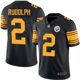 Pittsburgh Steelers #2 Mason Rudolph Black Youth Stitched NFL Limited Rush Jersey