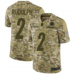 Pittsburgh Steelers #2 Mason Rudolph Camo Youth Stitched NFL Limited 2018 Salute to Service Jersey