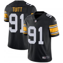 Pittsburgh Steelers #91 Stephon Tuitt Black Alternate Youth Stitched NFL Vapor Untouchable Limited Jersey