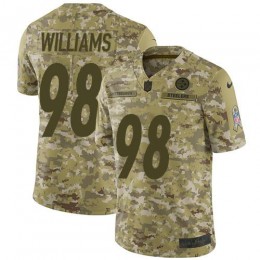 Pittsburgh Steelers #98 Vince Williams Camo Youth Stitched NFL Limited 2018 Salute to Service Jersey