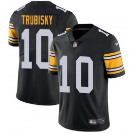 Steelers #10 Mitchell Trubisky Black Alternate Youth Stitched NFL Vapor Untouchable Limited Jersey