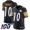 Steelers #10 Mitchell Trubisky Black Team Color Youth Stitched NFL 100th Season Vapor Limited Jersey