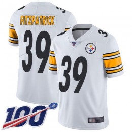 Steelers #39 Minkah Fitzpatrick White Youth Stitched NFL 100th Season Vapor Limited Jersey