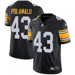 Steelers #43 Troy Polamalu Black Alternate Youth Stitched NFL Vapor Untouchable Limited Jersey