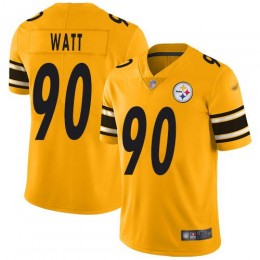 Steelers #90 T. J. Watt Gold Youth Stitched NFL Limited Inverted Legend Jersey