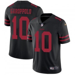 49ers #10 Jimmy Garoppolo Black Alternate Youth Stitched NFL Vapor Untouchable Limited Jersey