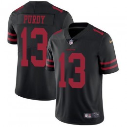 49ers #13 Brock Purdy Black Alternate Youth Stitched NFL Vapor Untouchable Limited Jersey