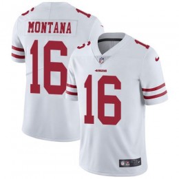 49ers #16 Joe Montana White Youth Stitched NFL Vapor Untouchable Limited Jersey