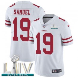 49ers #19 Deebo Samuel White Super Bowl LIV 2020 Youth Stitched NFL Vapor Untouchable Limited Jersey