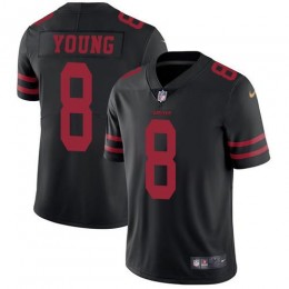 49ers #8 Steve Young Black Alternate Youth Stitched NFL Vapor Untouchable Limited Jersey