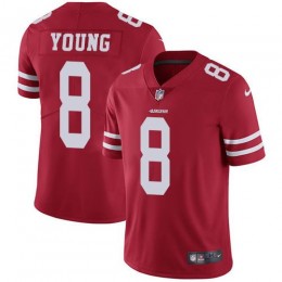 49ers #8 Steve Young Red Team Color Youth Stitched NFL Vapor Untouchable Limited Jersey