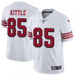49ers #85 George Kittle White Rush Youth Stitched NFL Vapor Untouchable Limited Jersey
