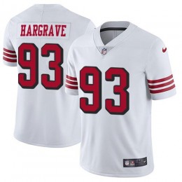 49ers #93 Javon Hargrave White Rush Youth Stitched NFL Vapor Untouchable Limited Jersey