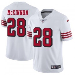 San Francisco 49ers #28 Jerick McKinnon White Rush Youth Stitched NFL Vapor Untouchable Limited Jersey