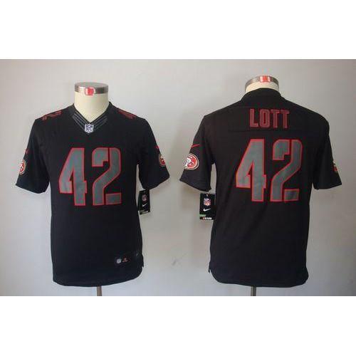 San Francisco 49ers #42 Ronnie Lott Black Impact Youth Stitched NFL Limited Jersey San Francisco 49ers #42 Ronnie Lott Black Impact Youth Stitched NFL Limited Jersey
