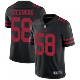 San Francisco 49ers #58 Weston Richburg Black Alternate Youth Stitched NFL Vapor Untouchable Limited Jersey