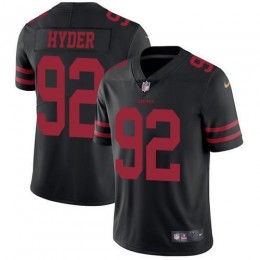 San Francisco 49ers #92 Kerry Hyder Black Alternate Youth Stitched NFL Vapor Untouchable Limited Jersey