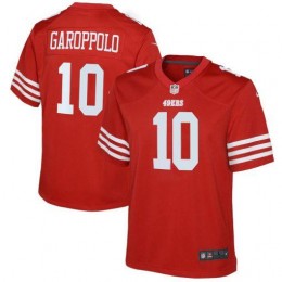 San Francisco 49ers #10 Jimmy Garoppolo Scarlet Youth 2022-23 NFL Game Jersey