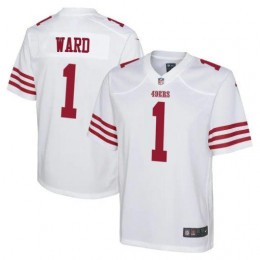 San Francisco 49ers #1 Jimmie Ward White Youth 2022-23 NFL Game Jersey