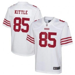 San Francisco 49ers #85 George Kittle White Youth 2022-23 NFL Game Jersey