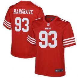 San Francisco 49ers #93 Javon Hargrave Scarlet Youth 2022-23 NFL Game Jersey