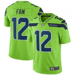 Seahawks #12 Fan Green Youth Stitched NFL Limited Rush Jersey