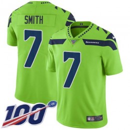 Seahawks #7 Geno Smith Green Youth Stitched NFL Limited Rush 100th Season Jersey