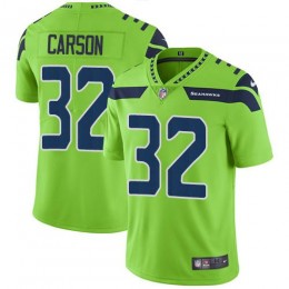 Seattle Seahawks #32 Chris Carson Green Youth Stitched NFL Limited Rush Jersey