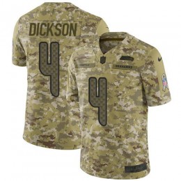 Seattle Seahawks #4 Michael Dickson Camo Youth Stitched NFL Limited 2018 Salute to Service Jersey