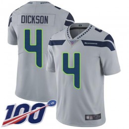 Seattle Seahawks #4 Michael Dickson Grey Alternate Youth Stitched NFL 100th Season Vapor Limited Jersey