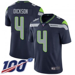 Seattle Seahawks #4 Michael Dickson Steel Blue Team Color Youth Stitched NFL 100th Season Vapor Limited Jersey