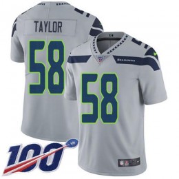 Seattle Seahawks #58 Darrell Taylor Grey Alternate Youth Stitched NFL 100th Season Vapor Untouchable Limited Jersey