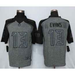 Buccaneers #13 Mike Evans Gray Youth Stitched NFL Limited Gridiron Gray Jersey