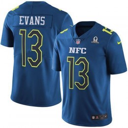 Buccaneers #13 Mike Evans Navy Youth Stitched NFL Limited NFC 2017 Pro Bowl Jersey