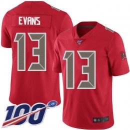 Buccaneers #13 Mike Evans Red Youth Stitched NFL Limited Rush 100th Season Jersey