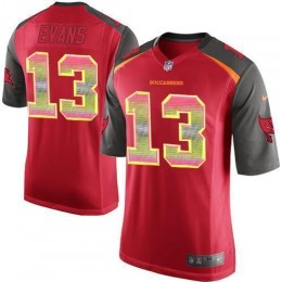 Buccaneers #13 Mike Evans Red Team Color Youth Stitched NFL Limited Strobe Jersey
