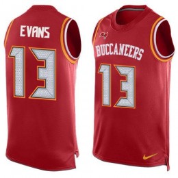 Buccaneers #13 Mike Evans Red Team Color Youth Stitched NFL Limited Tank Top Jersey