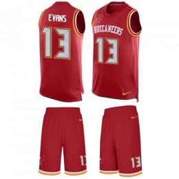 Buccaneers #13 Mike Evans Red Team Color Youth Stitched NFL Limited Tank Top Suit Jersey