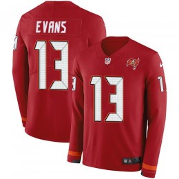 Buccaneers #13 Mike Evans Red Team Color Youth Stitched NFL Limited Therma Long Sleeve Jersey