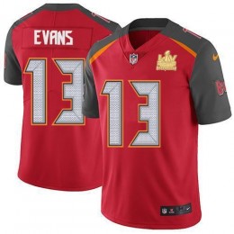 Buccaneers #13 Mike Evans Red Team Color Youth Super Bowl LV Champions Patch NFL Vapor Untouchable Limited Jersey