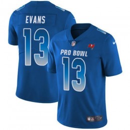 Buccaneers #13 Mike Evans Royal Youth Stitched NFL Limited NFC 2019 Pro Bowl Jersey